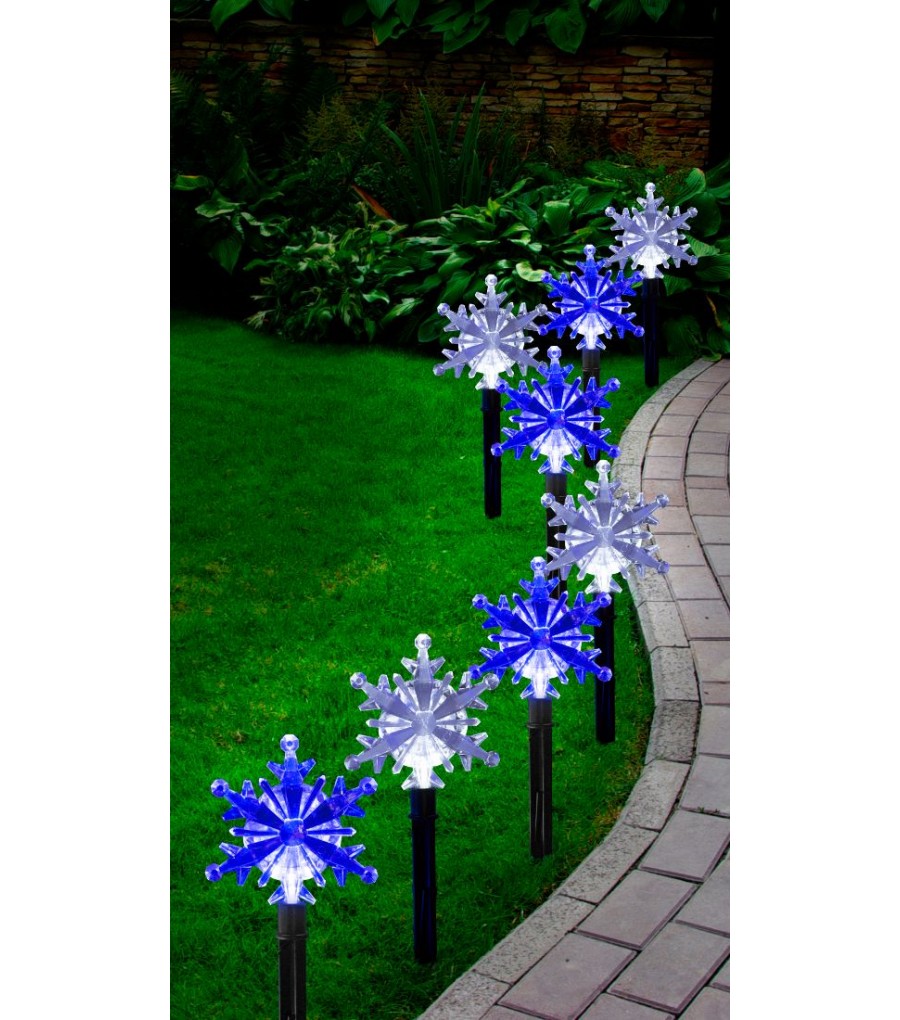 Solar snowflake pathway deals lights